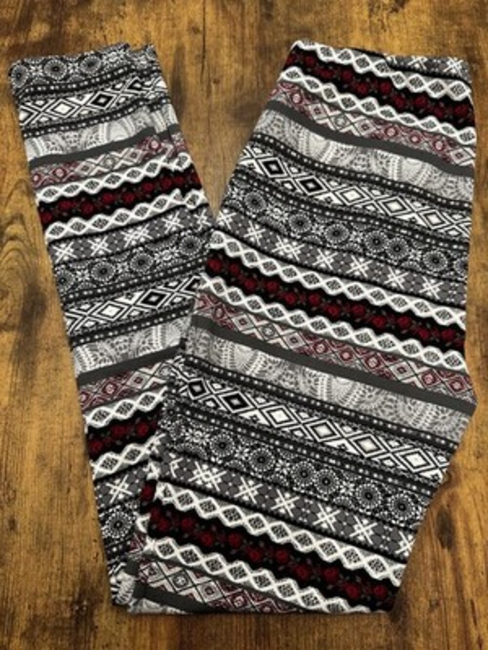 Bethany Mota Bohemian Fair Isle Patterned Leggings Large #368